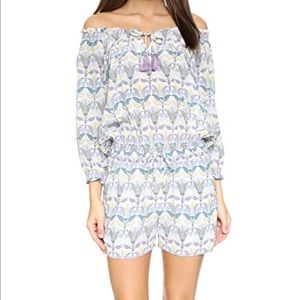 Tory Burch Elastic Waist Mosaic Print Romper SZ L